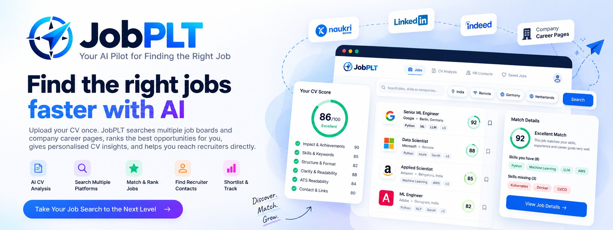 JobPLT: your AI pilot for finding the right job